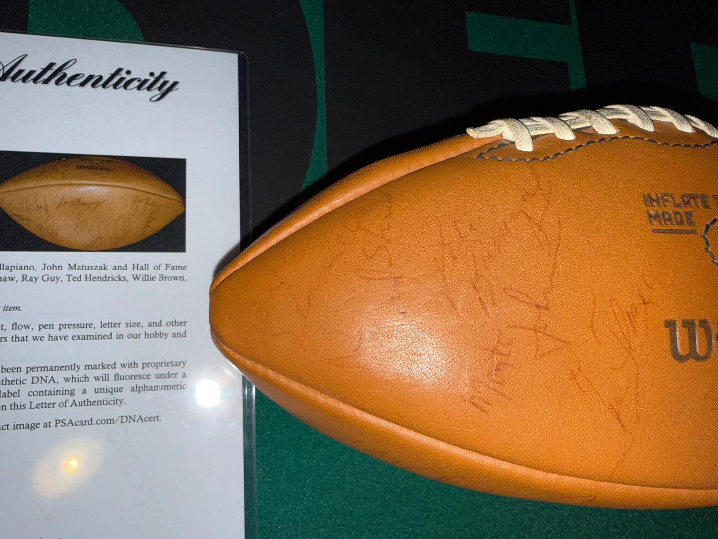 1976 Oakland Raiders Team Signed Football By 45 Players Autographed & Authenticated PSA DNA COA