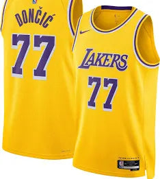 Men's Luka Doncic Yellow Stitched Jersey - Small up to 6XL