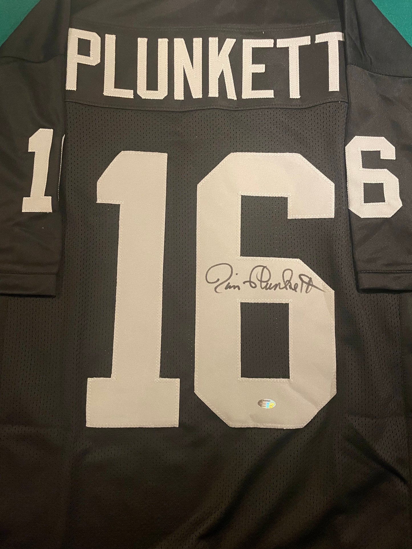 Jim Plunkett Autographed & Authenticated Jersey & Football Set