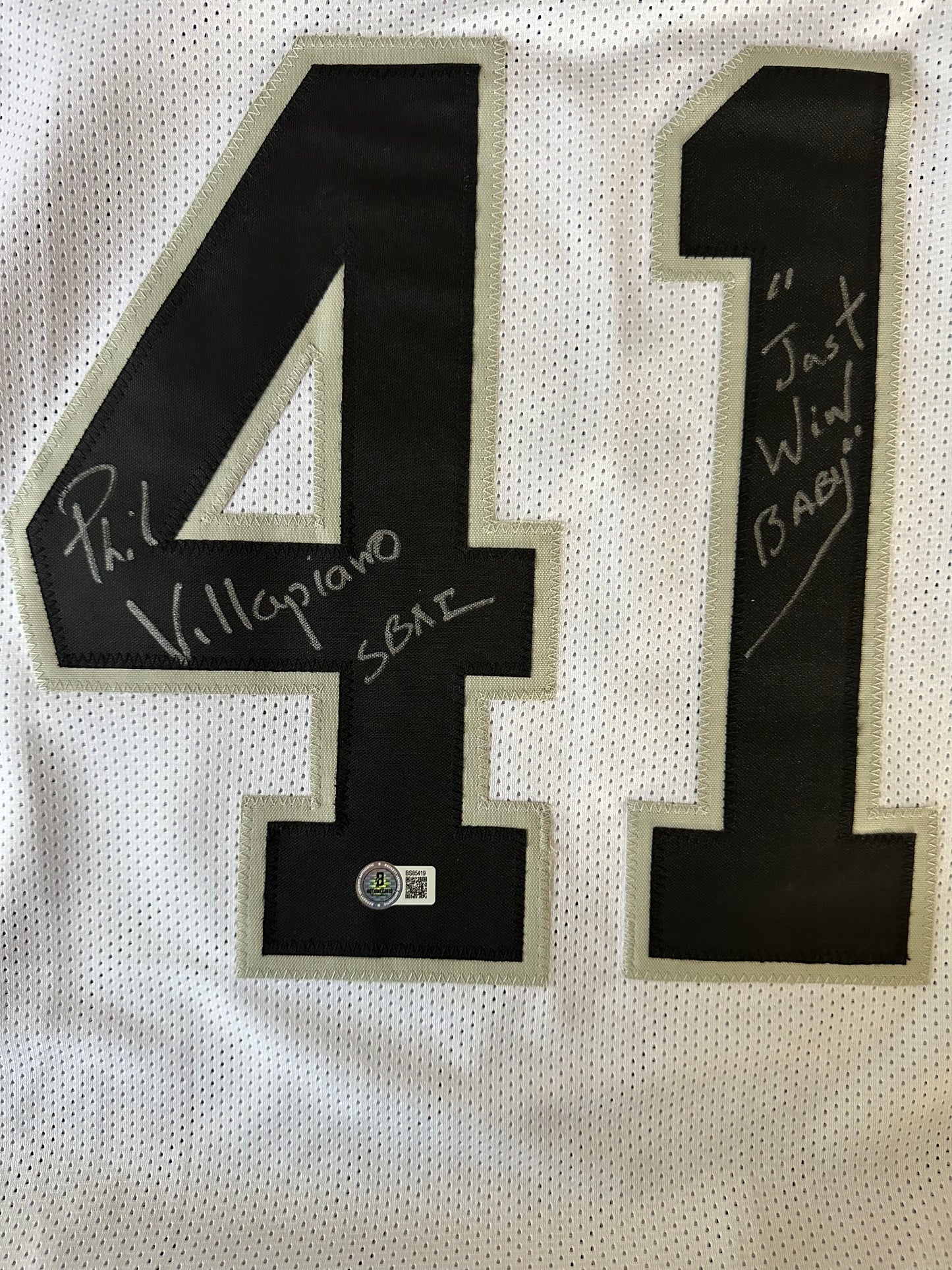 Phil Villapiano Autographed & Authenticated Jersey COA By Beckett