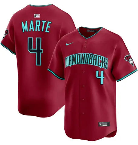 Men’s Ketel Marte Maroon Stitched Jersey - Small up to 6XL