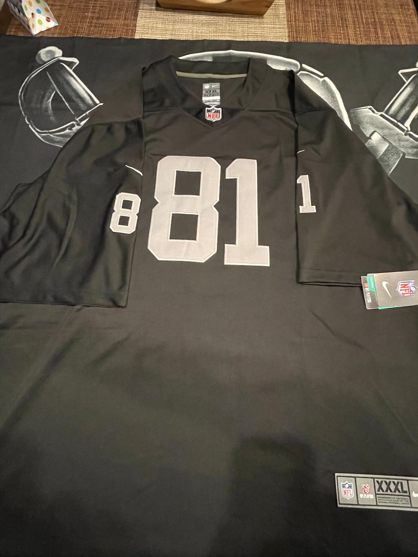 Men’s Tim Brown Black Stitched Jersey - Small up to 6XL
