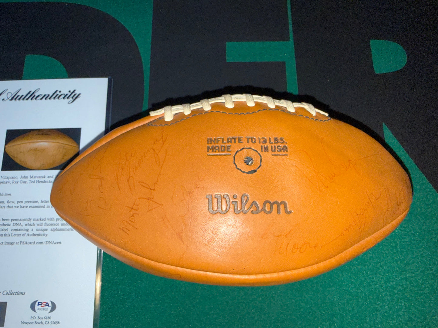 1976 Oakland Raiders Team Signed Football By 45 Players Autographed & Authenticated PSA DNA COA