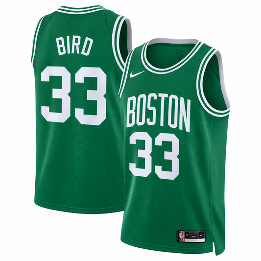 Men's Larry Bird Green Stitched Jersey - Small up to 6XL