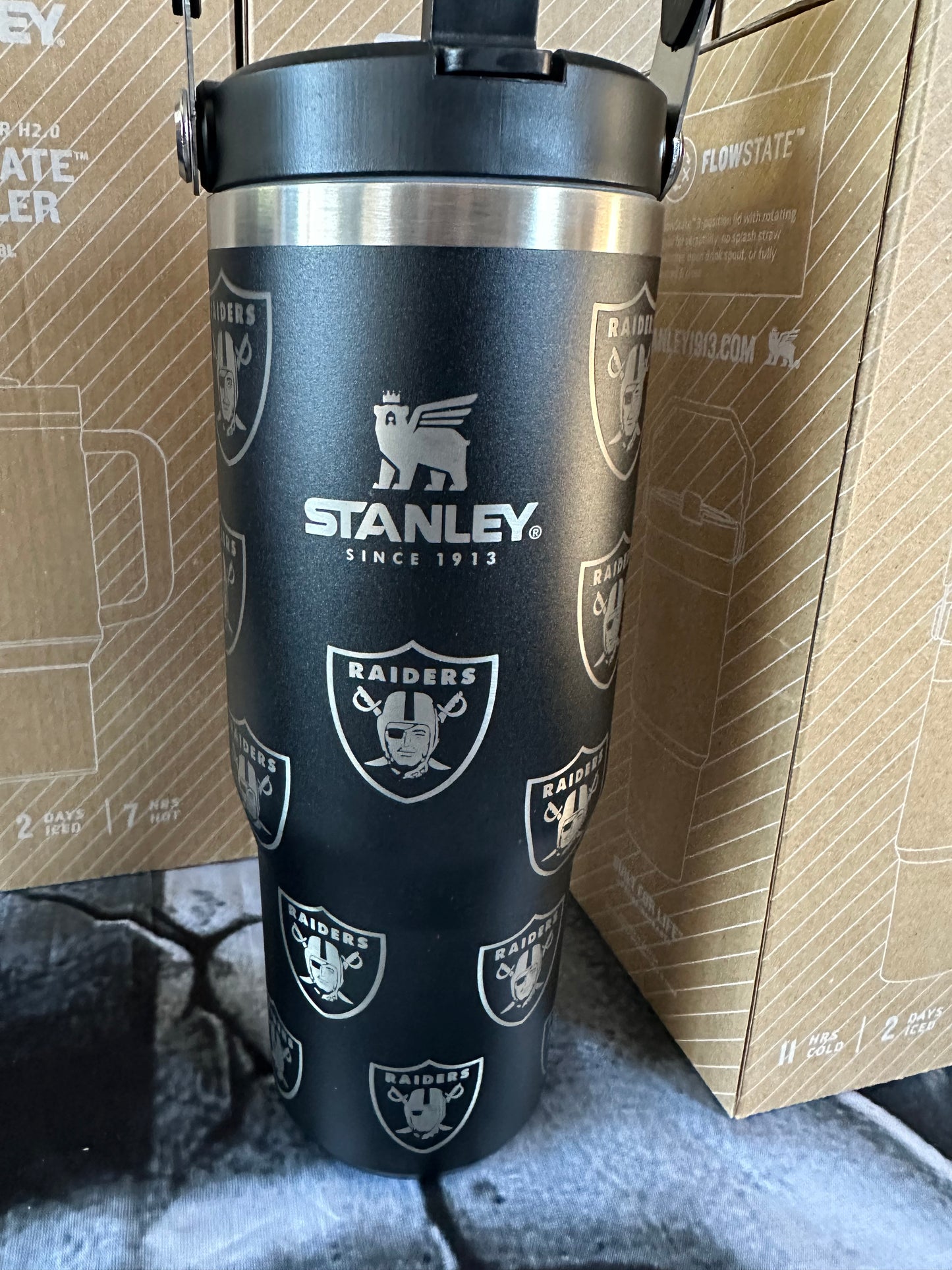 Stanley RAIDERS Laser-etched 30oz Tumbler w/Straw