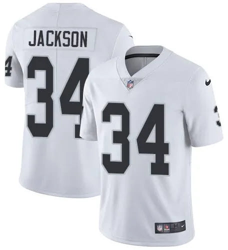 Men’s Bo Jackson White Stitched Jersey - Small up to 6XL