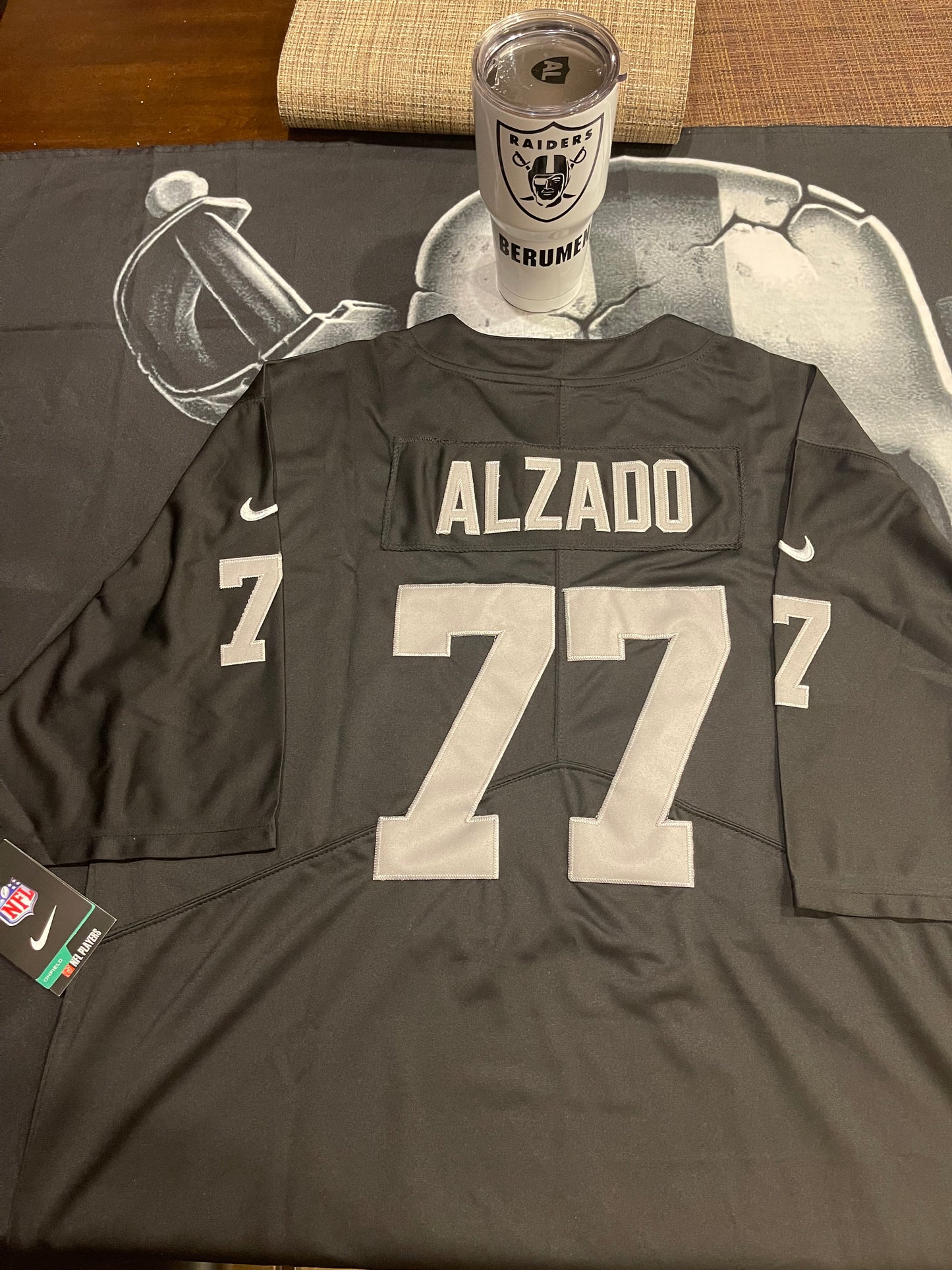 Men’s Lyle Alzado Black Stitched Jersey - Small up to 6X
