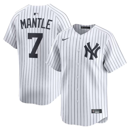 Men’s Mickey Mantle White Stitched Jersey - Small up to 6XL