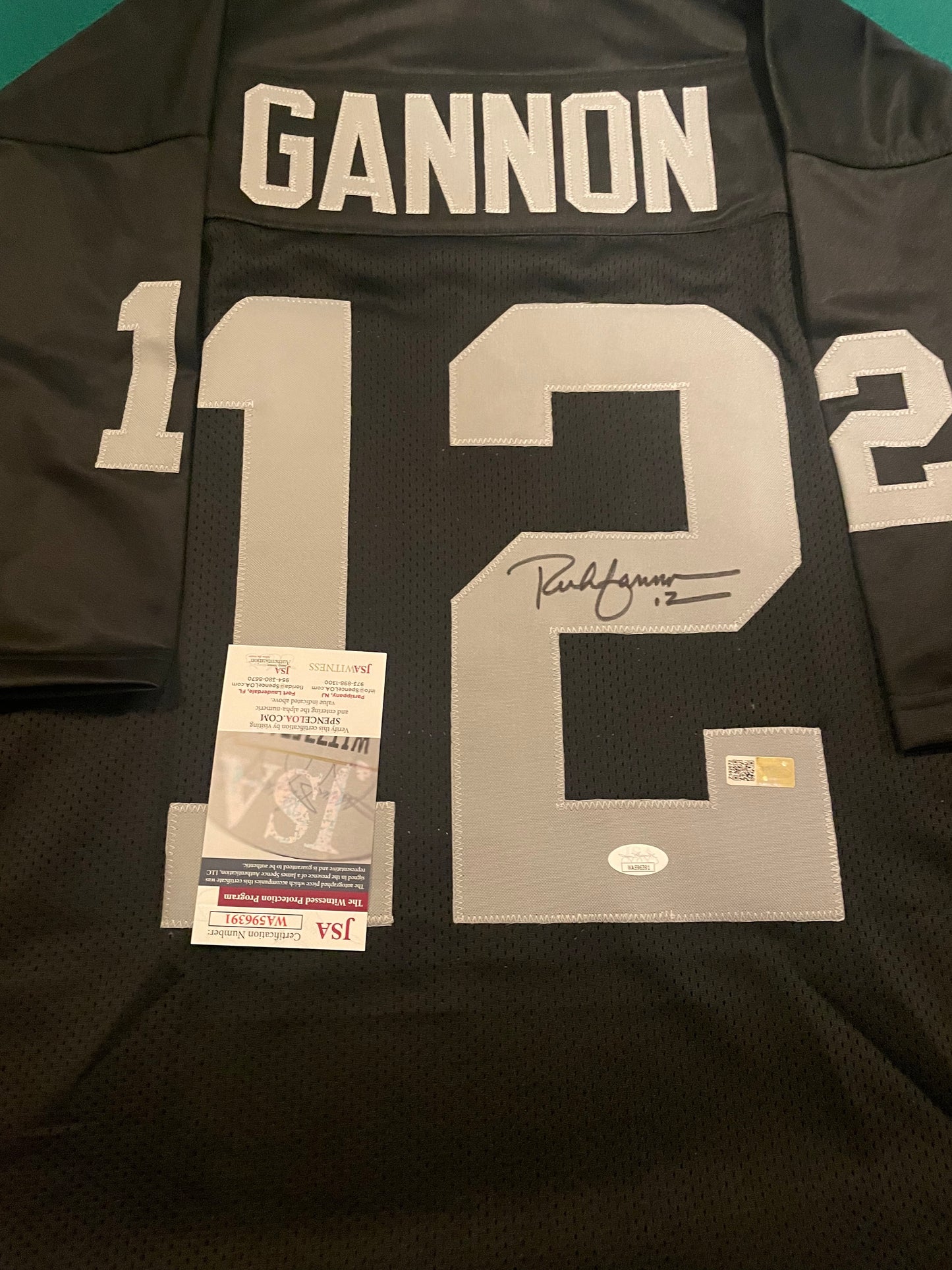 Rich Gannon Autographed & Authenticated Raiders Jersey w/COA