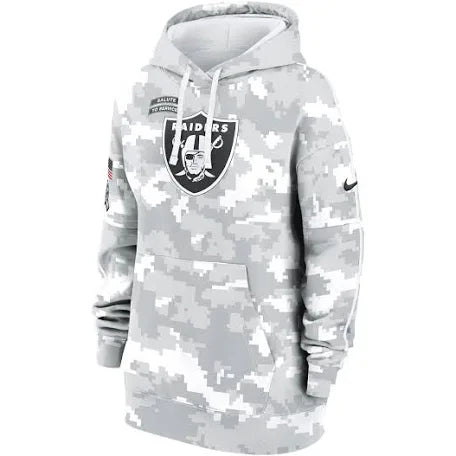 Women’s Las Vegas Raiders Arctic Salute To Service Hoodie Size Small up to 2XL