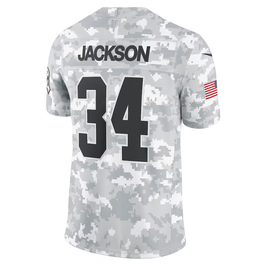 Men’s Bo Jackson Arctic Camo Stitched Jersey - Small up to 6XL