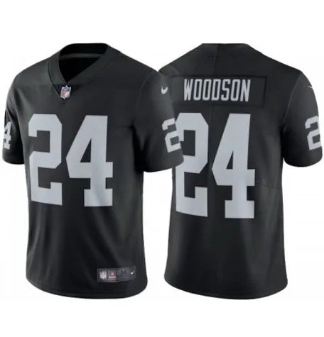 Youth Charles Woodson Black Home Stitched Jersey - Small, Medium, Large