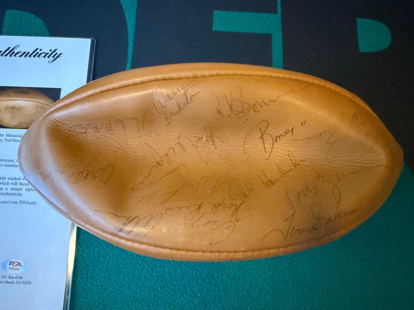 1976 Oakland Raiders Team Signed Football By 45 Players Autographed & Authenticated PSA DNA COA