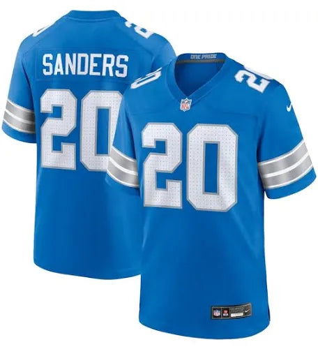 Men’s Barry Sanders Powder Blue Stitched Jersey - Small up to 6XL