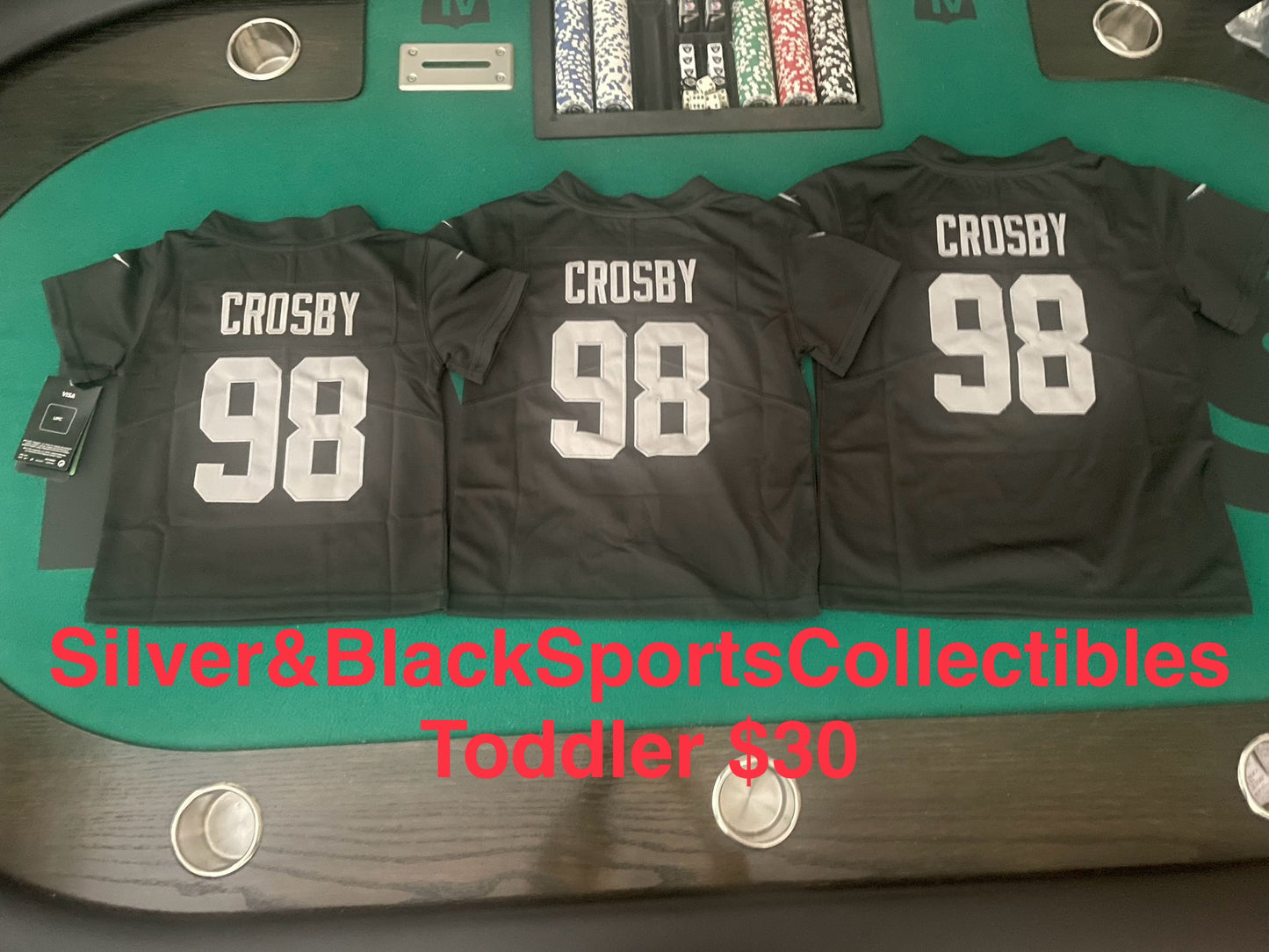 Toddler Maxx Crosby Home Black Stitched Jersey - 2T3T / 4T5T / 6T7T