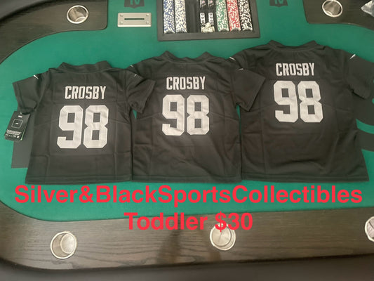 Toddler Maxx Crosby Home Black Stitched Jersey - 2T3T / 4T5T / 6T7T
