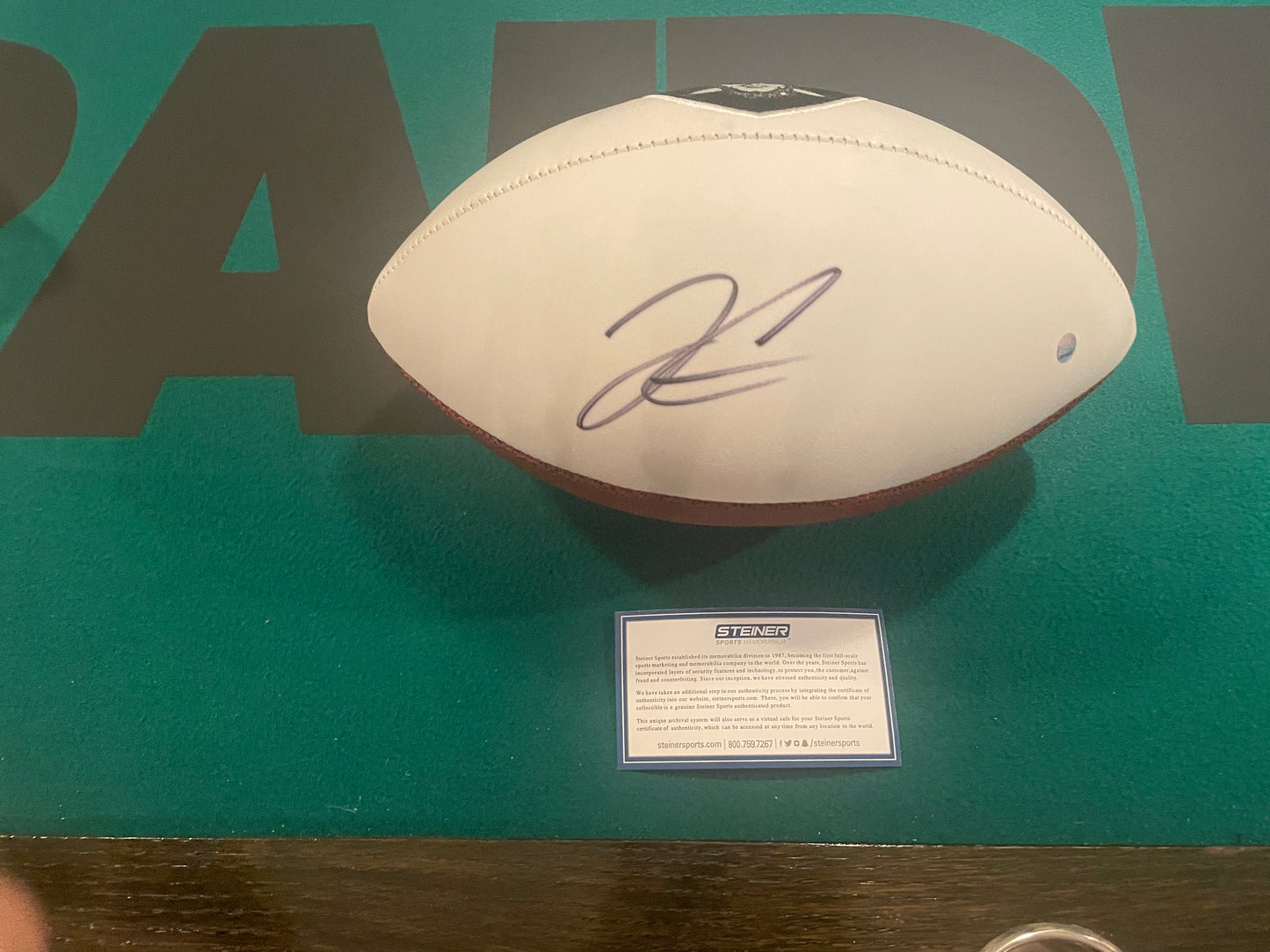 Derek Carr Autographed & Authenticated Raiders Championship Panel Football