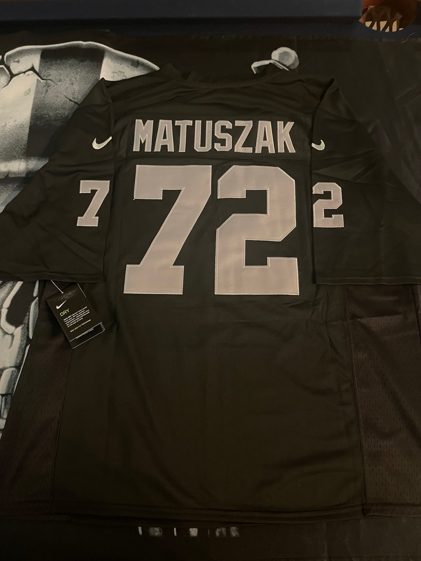 Men’s John Matuszak Black Stitched Jersey - Small up to 6XL