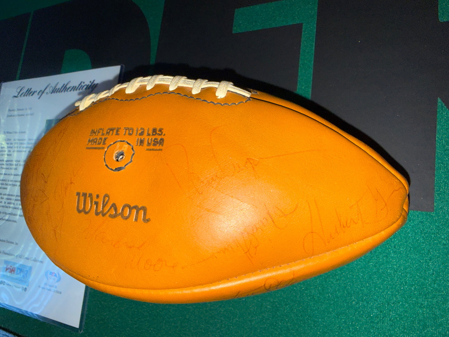 1976 Oakland Raiders Team Signed Football By 45 Players Autographed & Authenticated PSA DNA COA