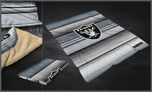 RAIDERS GREYSCALE BLANKET 50”x60”