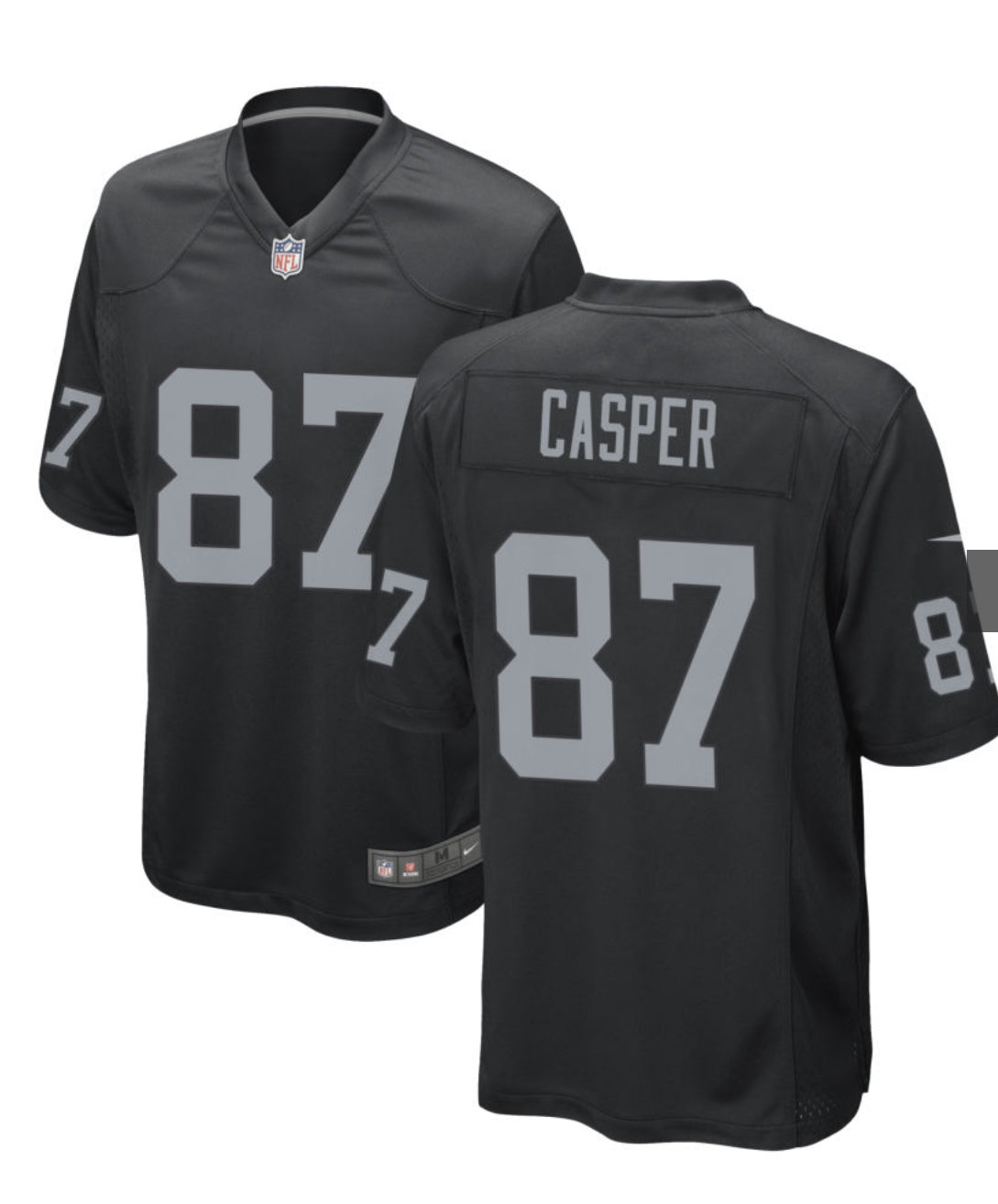 Dave Casper Home Black Stitched Jersey - Small up to 6XL