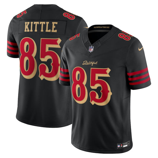 Men's George Kittle Rivalries Black Stitched Jersey - Small up to 6XL