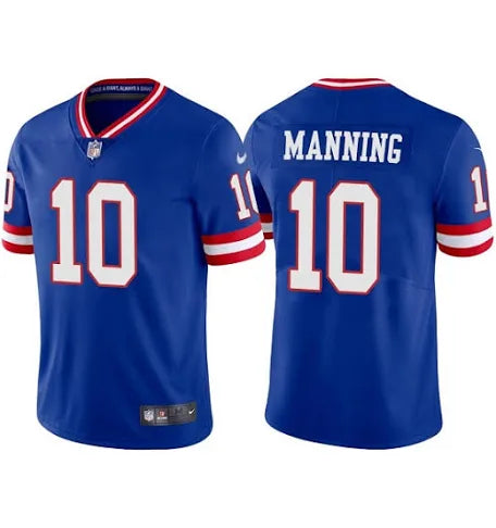 Men’s Eli Manning Blue Stitched Jersey - Small up to 6XL