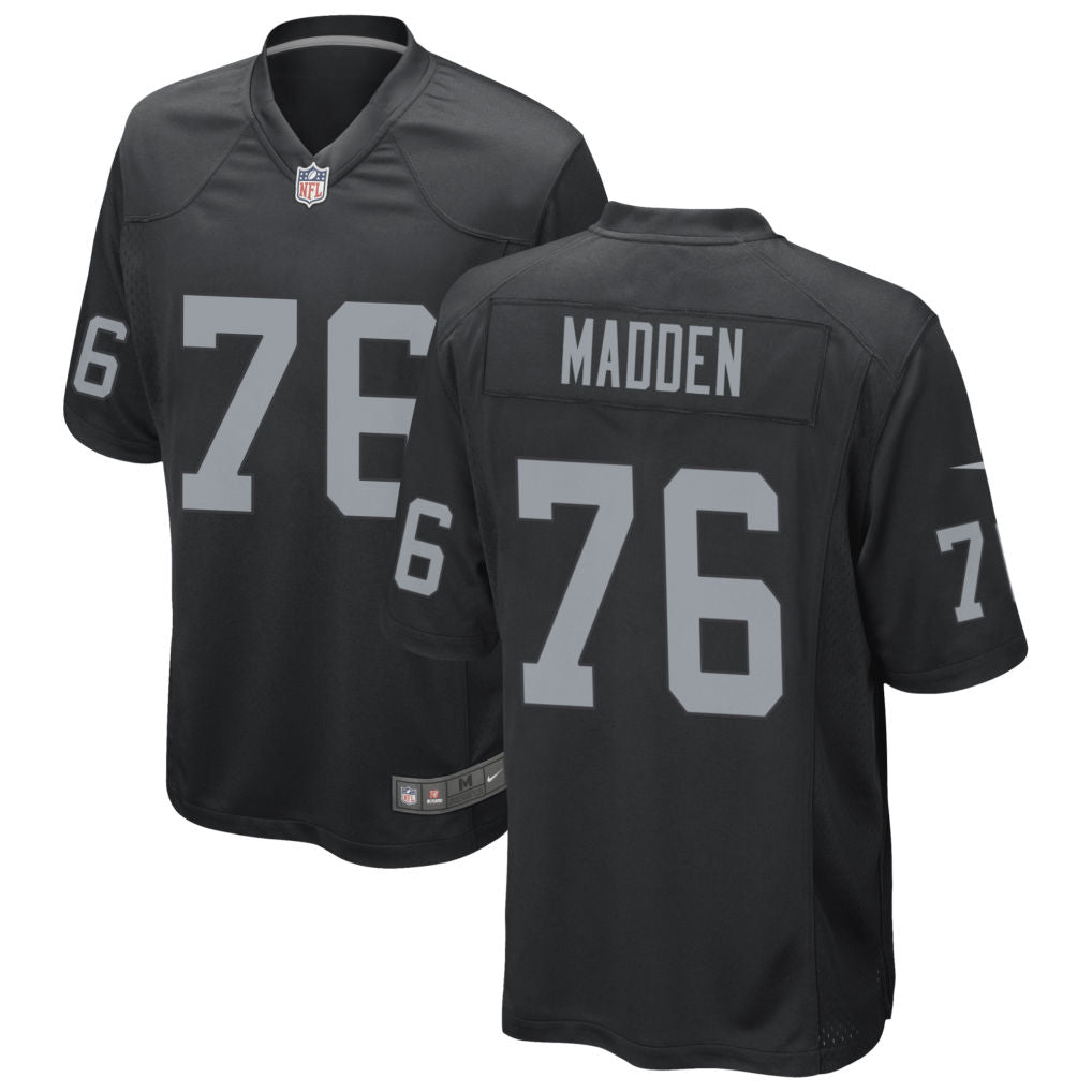 Men’s John Madden Black Stitched Jersey - Small up to 6XL