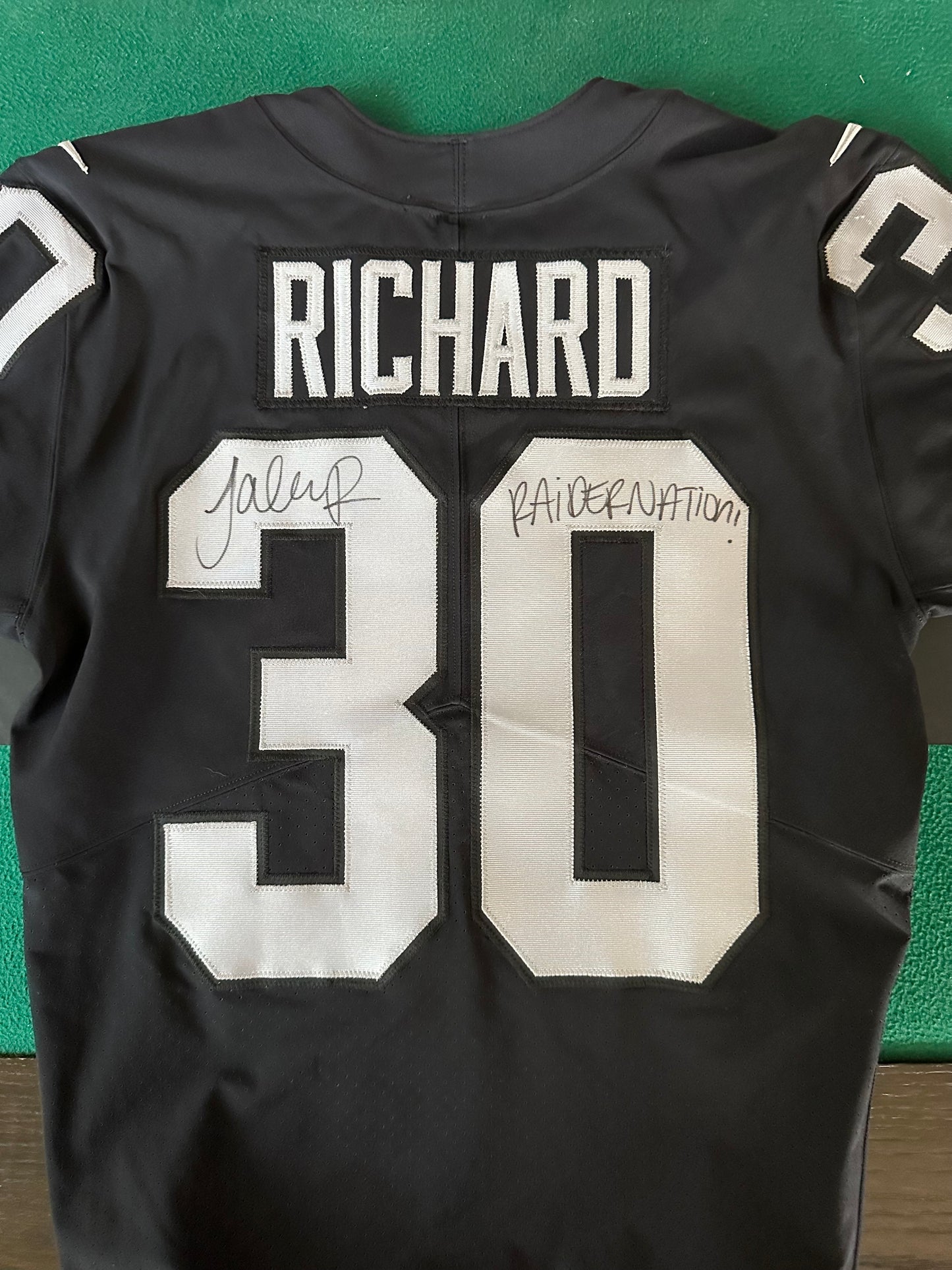 Game Issue Jalen Richard Autographed & Authenticated Jersey