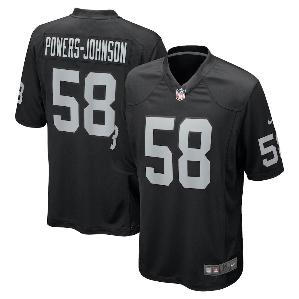Jackson Powers-Johnson Las Vegas Raiders Stitched Jersey Small up to 6XL