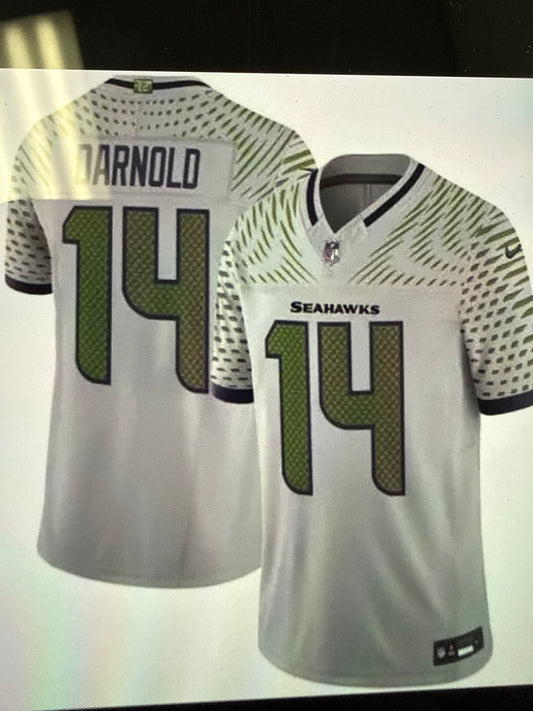 Men’s Sam Darnold White Stitched Jersey - Small up to 6XL