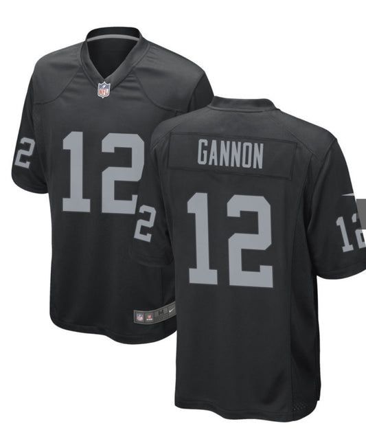 Men’s Rich Gannon Black Stitched Jersey - Small up to 6XL