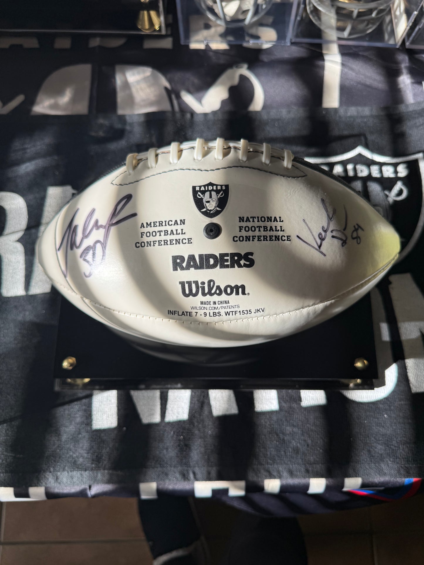 Keelan Doss & Jalen Richard Autographed Football No COA GTP (Guaranteed to Pass)
