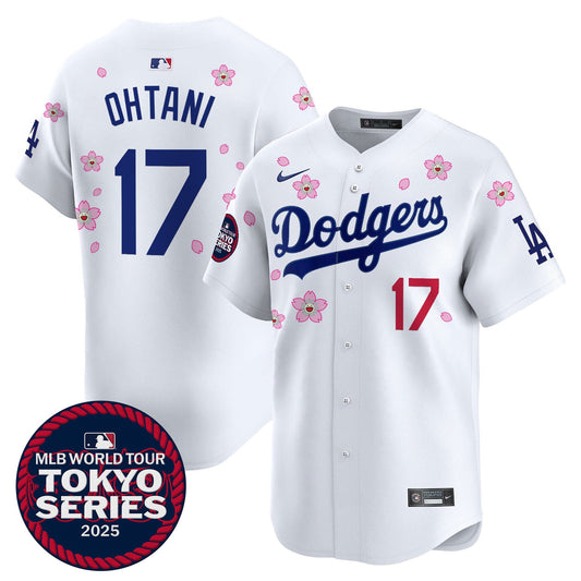 Men’s Los Angeles Dodgers Shohei Ohtani White Tokyo Series Jersey Stitched - Takashi Murakami Edition