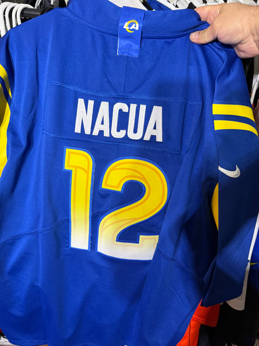 Men’s Puca Nacua Blue Stitched Jersey - Small up to 6XL