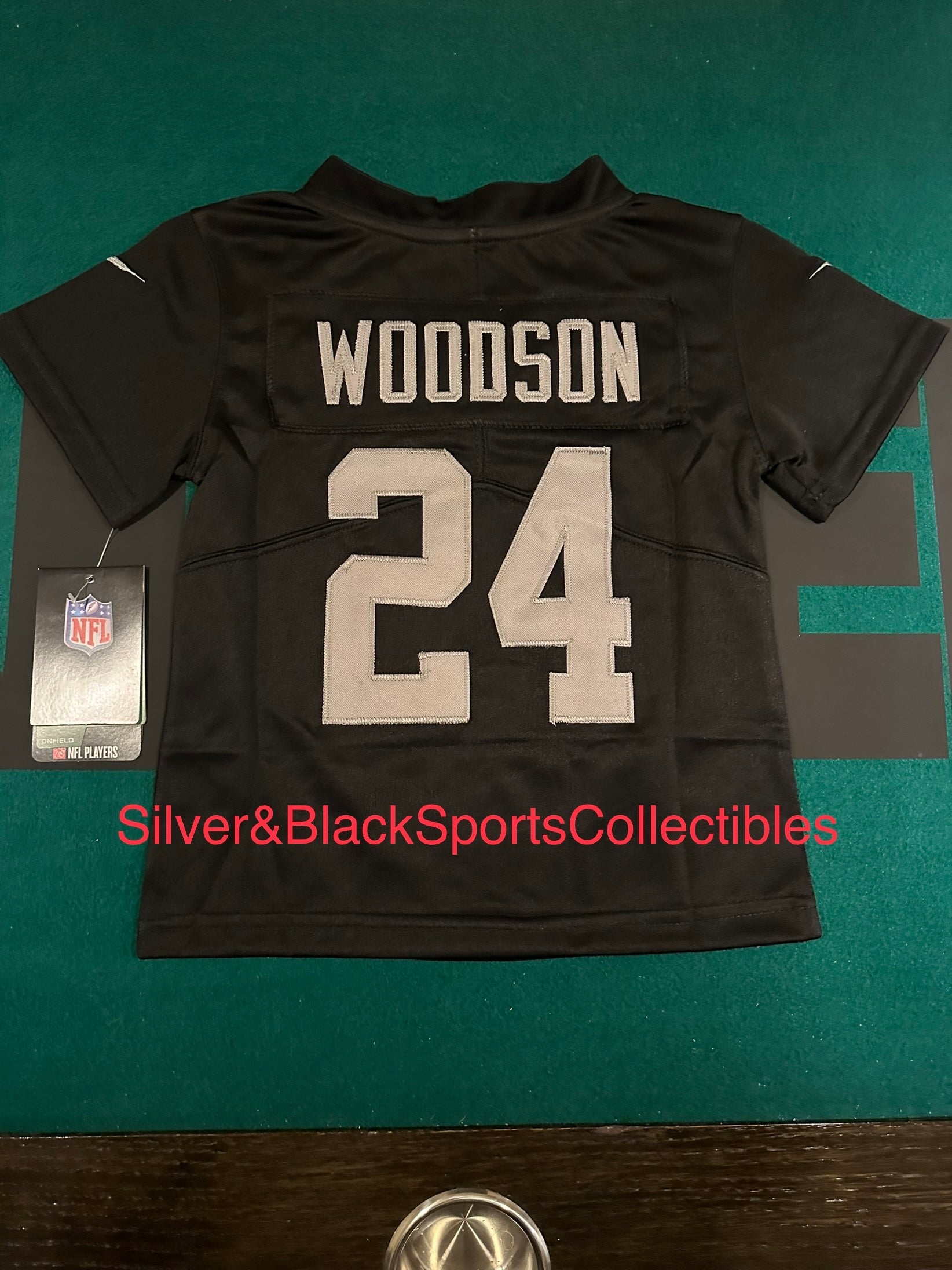 CHARLES WOODSON STITCHED BABY TODDLER JERSEY 2T3T 6T7T Silver BlackSportsCollectibles