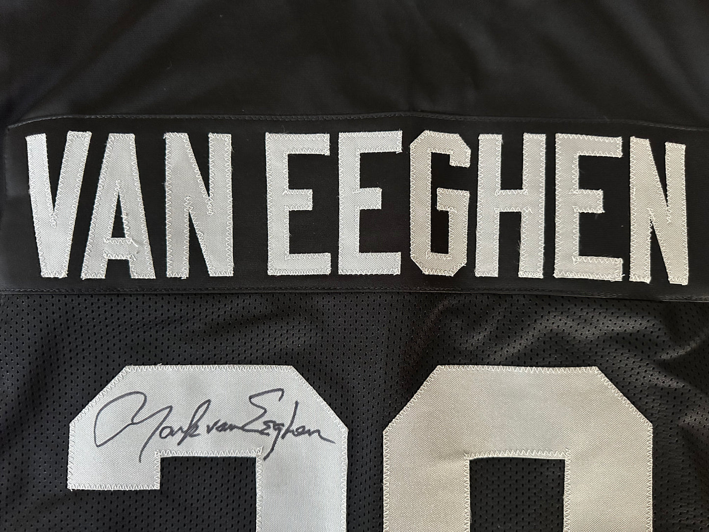 Mark Van Eeghen Autographed & Authenticated Jersey COA By JSA