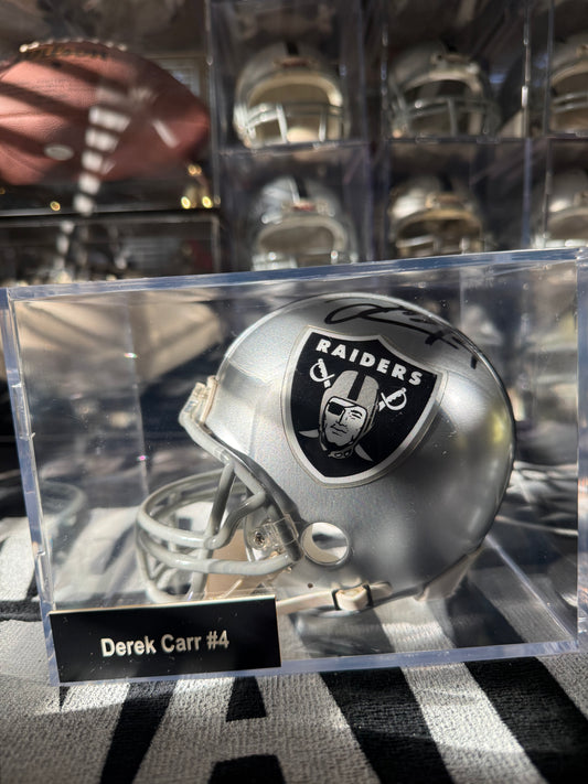 Derek Carr Autographed Mini Helmet No COA GTP (Guaranteed to Pass)