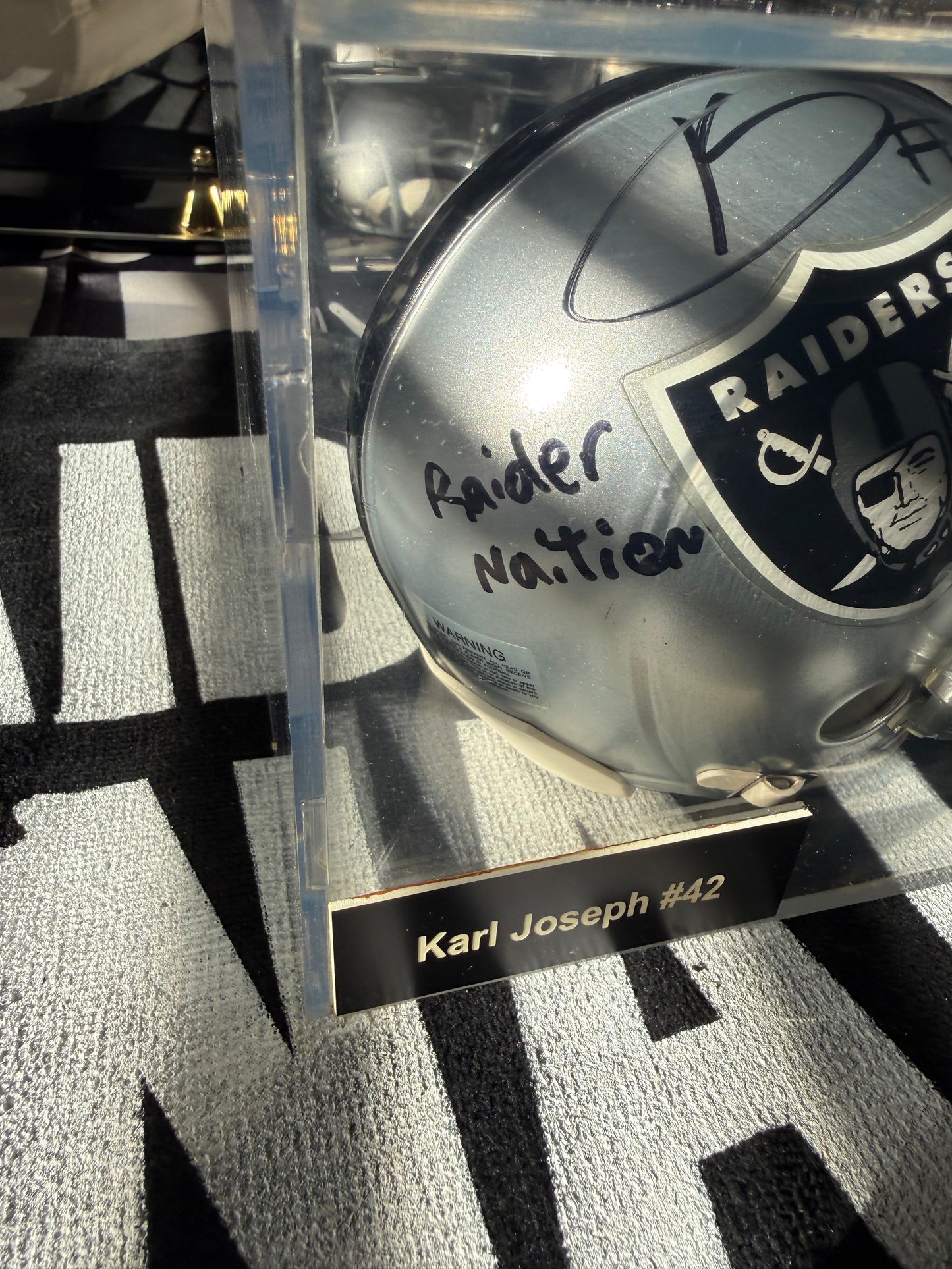 Karl Joseph Autographed Mini Helmet No COA GTP (Guaranteed to pass)