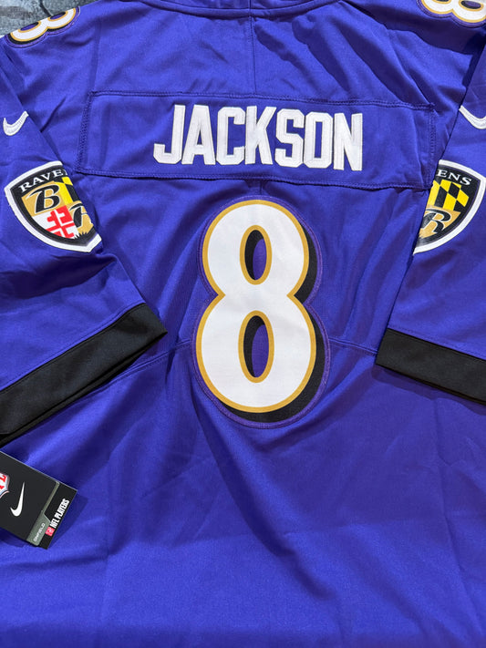 Men’s Lamar Jackson Purple Stitched Jersey - Small up to 6XL