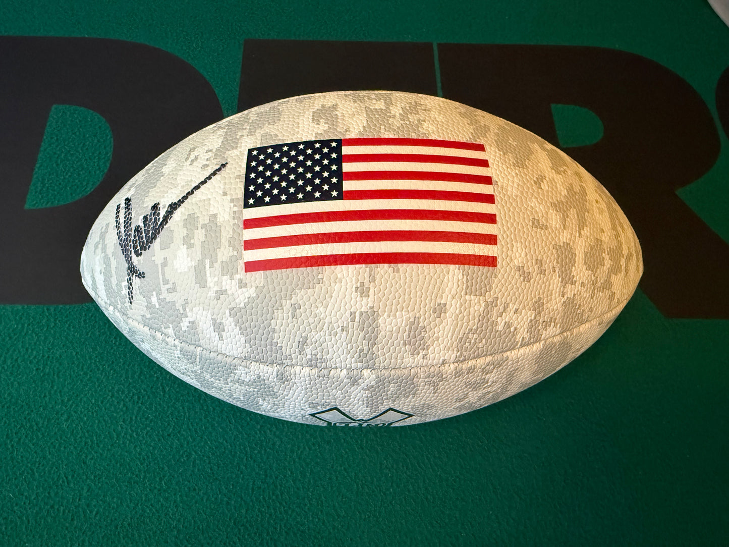 Marcus Allen Autographed & Authenticated Raiders Salute to Service Camo Football COA By Fanatics