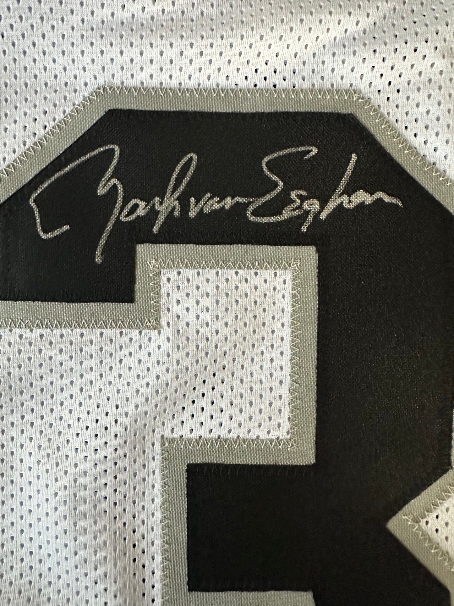 Mark Van Eeghen Autoghraphed & Authenticated Jersey COA By JSA