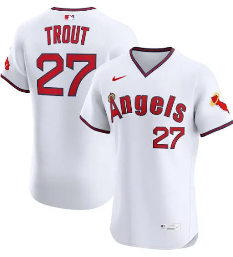 Men’s Mike Trout White Stitched Jersey - Small up to 6XL