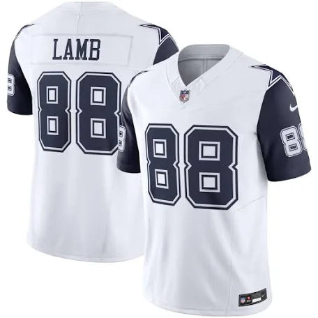 Men’s Ceedee Lamb Blue And White Stitched Jersey - Small up to 6XL