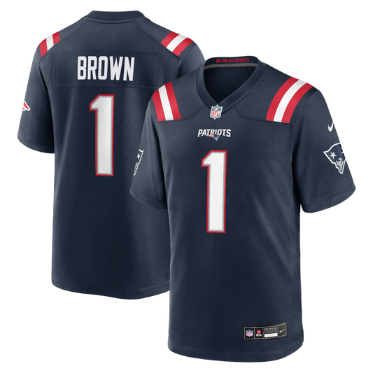 Men's AJ Brown Navy Stitched Jersey - Small up to 6XL