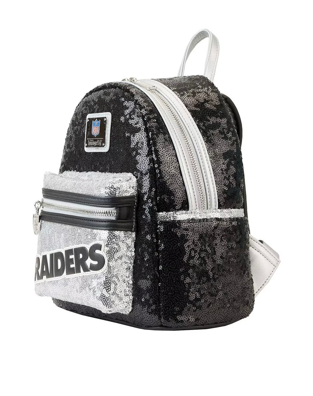 Raiders Loungefly Sequin Mini Backpack