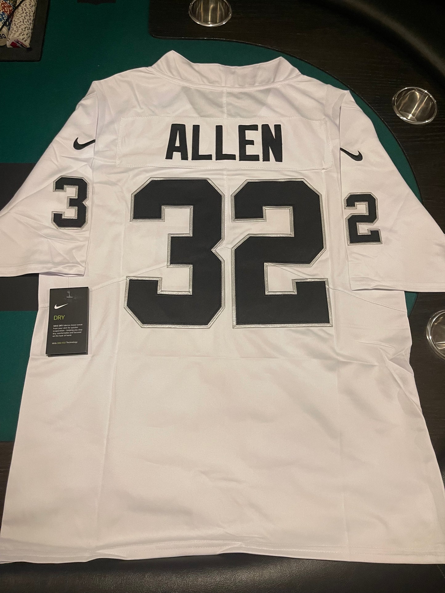 Men’s Marcus Allen White Stitched Jersey - Small up to 6XL