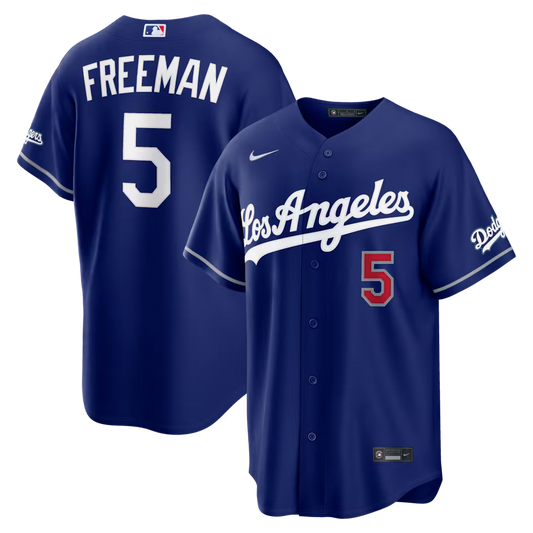 Men’s Freddie Freeman Blue Stitched Jersey - Small up to 6XL