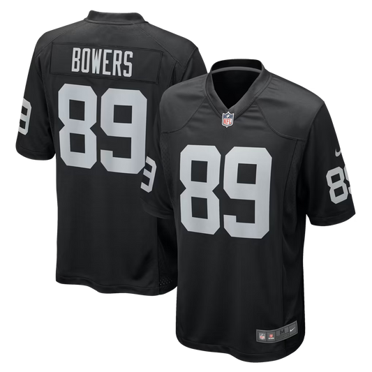 Youth Brock Bowers Black Home Stitched Jersey - Small / Medium / Large
