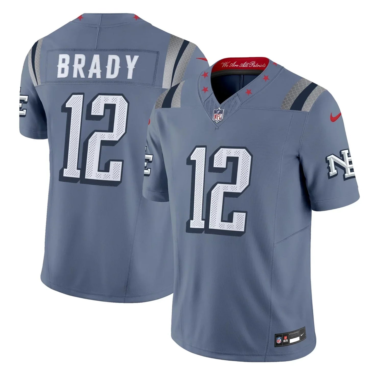 Men’s Tom Brady Storm Blue Stitched Jersey - Small up to 6XL